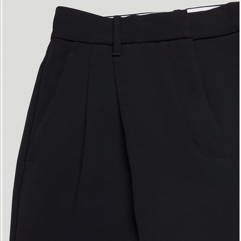 ARITZIA WILFRED EFFORTLESS PANT - SIZE 0 - SHORT LENGTH - BLACK - BACKORDERED - Picture 2 of 7